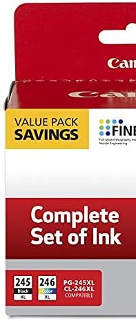 Canon PG-243/ CL-244 Ink Multi Pack, Compatible to TR4520, MX492, MG2520, MG2922, TS302 and TS202 & nk Glossy Photo Paper 8.5" x 11" 100 Sheets (1433C004)