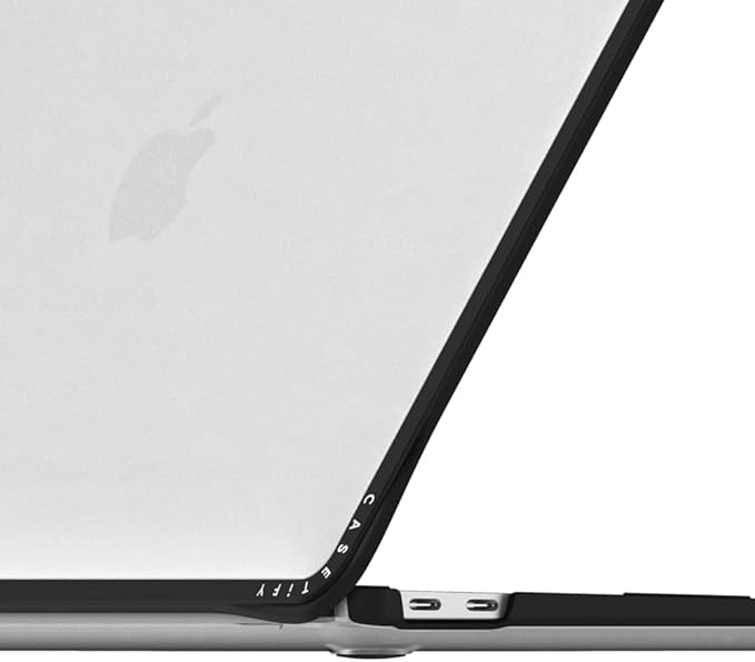 CASETiFY Impact MacBook Air 13" (M1/Intel) Case [Cushioned Impact Corners/Scratch-Resistant/Anti-Slip Grip] - Disco Magic - Clear Black