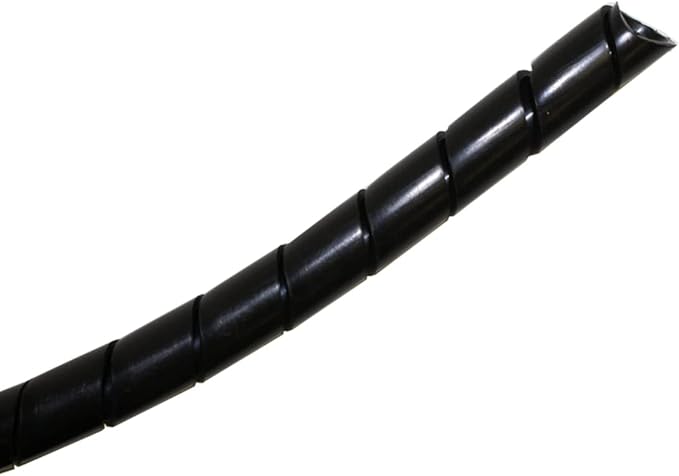 Kable Kontrol Vortex Spiral Cable Wrap - 1/2” Inch 100’ Feet Long - Hose Protector Flexible Polyethylene Wire Conduit Tubing Cable Sleeve Cord Cover to Organize Wires – Black