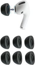 Comply Memory Foam Replacement Earbud Tips for Apple AirPods Pro 1 & 2 | Ultimate Comfort, Secure Fit, Superior Noise Isolation | Anti Slip, Prevent From Falling Out | Black, Medium (3 Pairs)