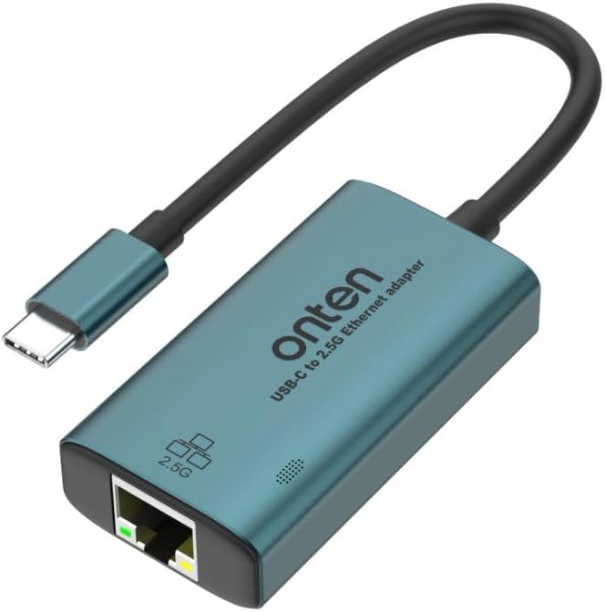USB-C to Ethernet Adapter - 2.5Gbps High-Speed,Type-C to RJ45 Ethernet LAN Network Adapter Thunderbolt 4/3 Compatible, for iPhone 15 Pro/Max, MacBook Pro/Air 2023, iPad Pro,iMac and More (2.5 G)