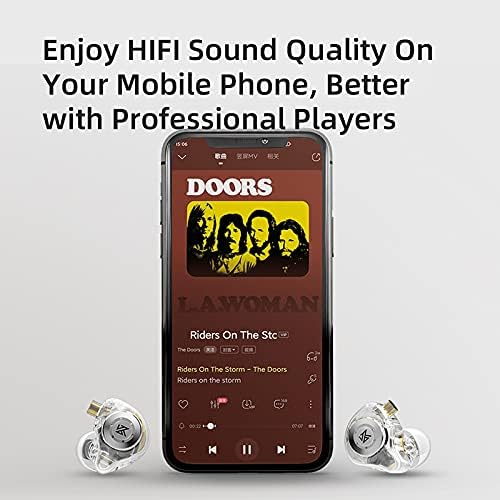 keephifi KZ EDX Pro in Ear Monitors with Microphone KZ IEM Earphones Dual DD HiFi Stereo Sound Wired Earphones Noise Cancelling Earbuds for Musicians Singer Audiophiles (White, with Mic)