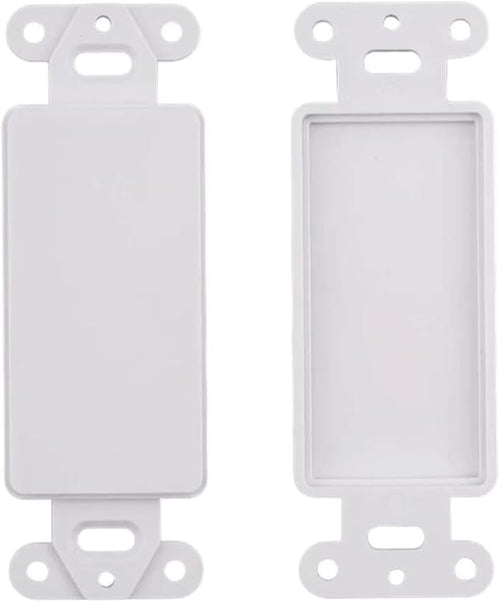 10 Pack Decorative Wall Plate for Keystone, Ethernet, HDMI, Coaxial & More, White Cover, Blank, Ideal for Home & Office Installations (Blank)