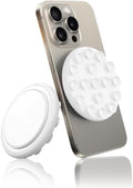 Muuto Silicone Sticky Phone Grip,Phone Grips for Back of Phone with Stronger Magnetic Attraction,Silicon Sticky Phone Grip Hands-Free Selfie/Video for Creator/Influencer,Women Live Makeup