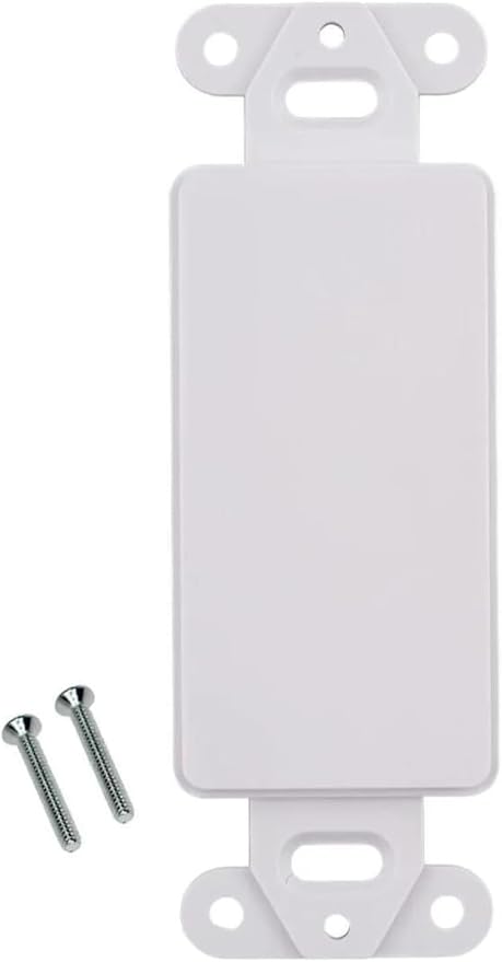 10 Pack Decorative Wall Plate for Keystone, Ethernet, HDMI, Coaxial & More, White Cover, Blank, Ideal for Home & Office Installations (Blank)