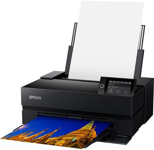 EPSON SureColor P700 13-inch Photo Printer (C11CH38201) Bundle with Surge Protector, Printer Cable, Cleaning Kit
