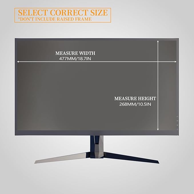 [2 Pack] Easges 21.5 Inch Computer Privacy Screen Filter for 16:9 Aspect Ratio, Eye Protection, Anti-Glare, Anti-Blue Light Computer Monitor Privacy Filter, Removable Anti-Scratch 21.5" Protector Film