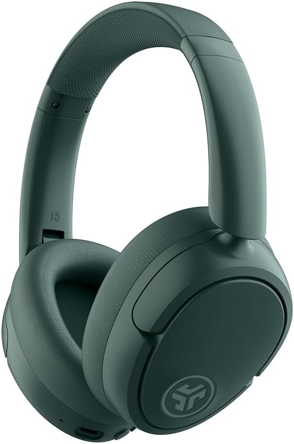 JLab JBuds Lux ANC Wireless Headphones, Sage, Hybrid Active Noise Cancelling, Customizable Sound, Spatial Audio Compatible, Premium Over-Ear Bluetooth Headset