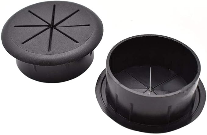 Aifeier ET 2 Inch (50mm) Flexible Desk Grommets Wire Cord Hole Cover Cable Organizer for Desktop Equipment Wiring Management and Protection
