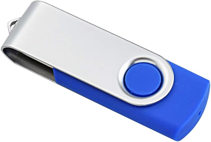 Aiibe 8 GB Flash Drive 10 Pack USB Flash Drives 8G USB 2.0 Memory Stick Thumb Drive Data Storage Swivel Keychain Design Pen Zip Drives Wholesale/Lot/Bulk (10 Pack, 8GB, Blue)