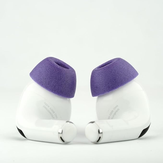 Comply TrueGrip MAX | Premium Memory Foam Replacement Earbud Tips for Apple AirPods Pro 1 & 2 | Long Lasting Comfort, MAX Durability, Secure Fit, Superior Noise Isolation| Purple (Small) (1 Pair)