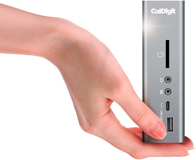 CalDigit TS3 Plus Thunderbolt 3 Dock - 87W Charging, 7X USB 3.1 Ports, USB-C Gen 2, DisplayPort, UHS-II SD Card Slot, Gigabit Ethernet for Mac & PC, Thunderbolt 4 Compatible (0.8m/2.62ft Cable)