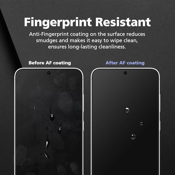 3-Pack Anti-Blue Light Matte Screen Protector For iPhone 16 [Support Fingerprint Unlock] Anti-Glare, Anti-Fingerprint [Eye Protection] Bubble-Free Installation with Alignment Jig
