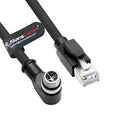 Alvin's Cables M12 X-Code 8 Pin Male to RJ45 Ethernet Cable for Cognex Keyence Camera, High-Flex Cat6a Cable for Industrial Automation, Fieldbus Module, Robotics, Right Angle 6.6ft/2m