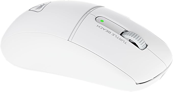 Turtle Beach Burst II Air – 2.4GHz Wireless Gaming Mouse: 47g Ultra Lightweight, Optical Switches, Symmetrical, 26K DPI Optical Sensor, Bluetooth, 120-hour Battery, USB-C Cable – White