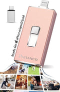 Photo Stick Apple MFi Certified for iPhone 512GB, USB Flash Drive for iPhone Thumb Drive, iPhone-Memory-Stick for iPad/iPhone/Computer Picture Keeper Portable Hard Drive Pink