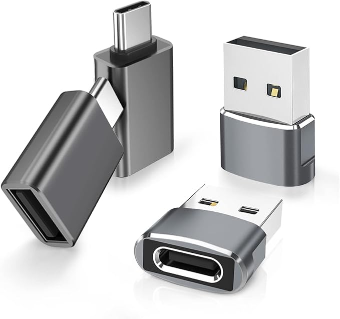 Elebase for Samgsung S25 USB to USBC Adapter with Type C OTG Adaptor 4P,USBA Male to C Female Converter for Galaxy S24 S23 Plus Ultra FE,Z Fold Flip 7 6,Galaxy Tab S10 S9,Google Pixel 9 8,AirPods 4