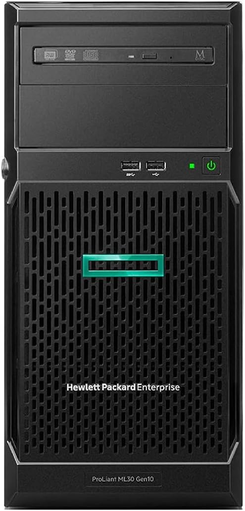 Hewlett Packard Enterprise HPE ProLiant ML30 Gen10 Plus Tower Server, Xeon E-2314 4-Core 2.8GHz, 64GB DDR4 Memory, 32TB HDD Storage, RAID, iLO, Server 2022 Essentials