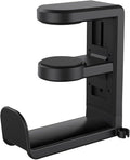 Adjustable Headphone Stand Holder - Universal Desktop Organizer for Gaming/Office Setup - Durable & Lightweight Design - Easy Installation - Modern Accessory - Black