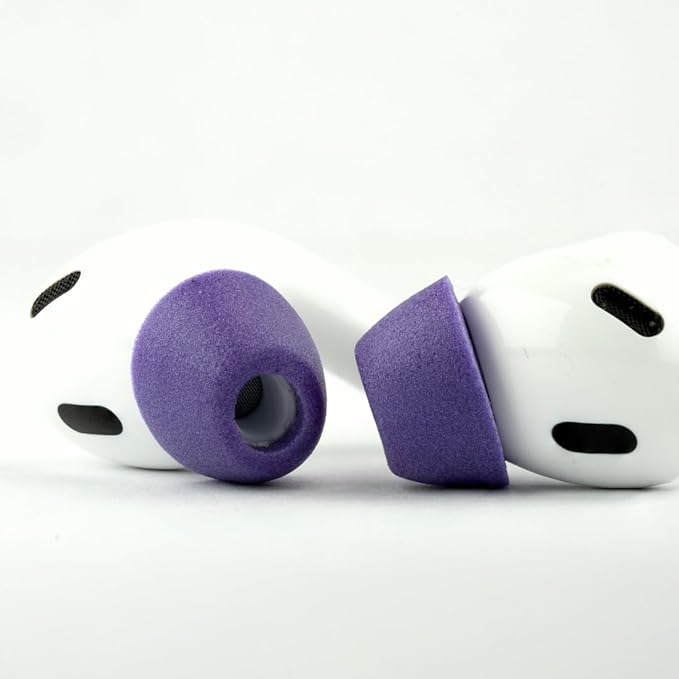 Comply TrueGrip MAX | Premium Memory Foam Replacement Earbud Tips for Apple AirPods Pro 1 & 2 | Long Lasting Comfort, MAX Durability, Secure Fit, Superior Noise Isolation| Purple (Large) (3 Pairs)