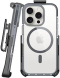 BELTRON Belt Case for iPhone 16 Pro, Slim Protective Transparent Case & Rotating Belt Clip Holster Combo (Compatible with MagSafe)