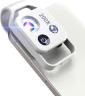 Phone Microscope with CPL Lens/LED Light,200X Pocket Microscope with Universal Phone Clip Compatible with iPhone/Andriod Phone-The Best Portable Microscope to Enjoy Microworld for Kids and Adults