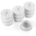 HYCC 10 Pack 2-3/8 Inch Flexible Desk Grommet,Organize Wires and Cables on Office Equipment, Computer Components, Entertainment Systems Effectively - Color: White