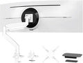 Ultrawide Monitor-Arm Heavy Duty 22-57‘’ - PUTORSEN Aluminum Single Monitor Mount Holds up to 59.4 lbs, Premium Adjustable Desk Mount Stand, VESA 75/100/200 mm, White