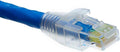 trueCABLE RJ45 Strain Relief Boots, 7.5mm Slip-On PVC Plug Cover, Transparent, 100 Pieces