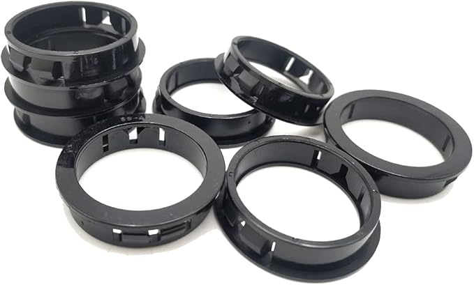 1-3/4"(45mm) Black Snap-in Knockout Insulating Bushing Grommets, Plastic Cable Hole for Wiring, Round Nylon Snap-in Locking Electrical Wire Cord Hose & Tubing Bushings, 8pcs