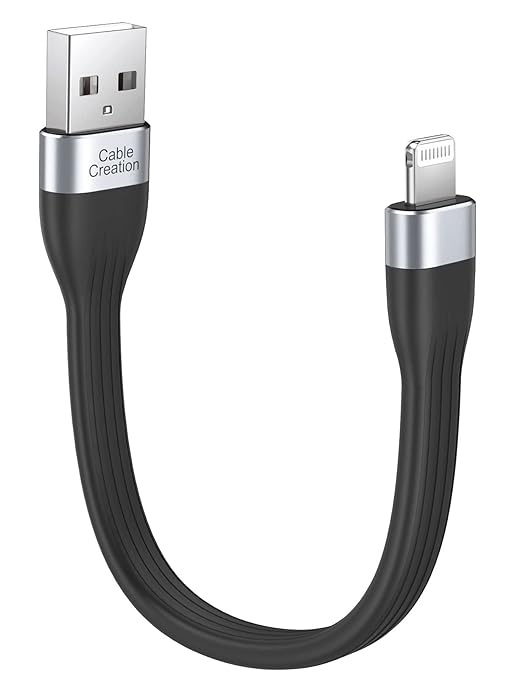 CableCreation 2-Pack Short iPhone Charger Cable 0.5FT/0.15m [MFi Certified], USB to Lightning Cable Data Sync Cord Compatible with iPhone 14/14 Pro, AirPods Pro, iPhone 13/12/ 12 Pro, SE, iPad, iPod
