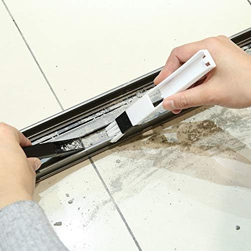 Screen Repair Kit for Windows or Doors Adjustable Fiberglass Screens with Rolling Tool, Screen Retainer Spline and Sliding Door Cleaning Brush (36" x 84", Black)