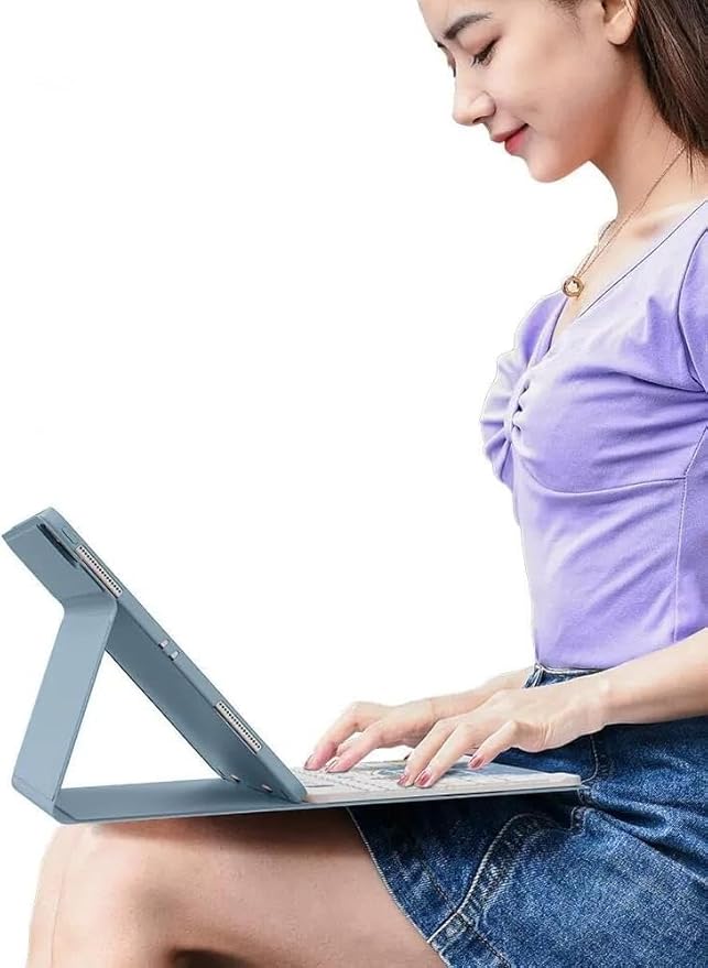 for iPad 11th (A16,2025) 11-inch, iPad 10th Gen 10.9 Inch 2022 Keyboard Case with Mouse and Rainbow Backlit Magnetic Detachable Bluetooth Keyboard Cover,DarkPink