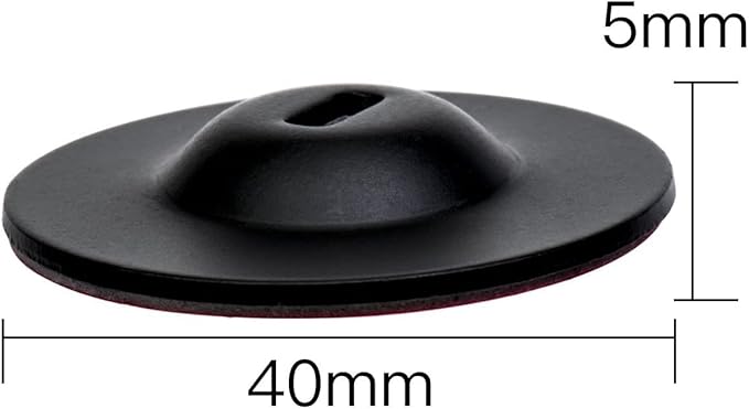 I3C Anchor Plate Adhesive Security Plate, Laptop Lock Plate with Slot, Universal Lock Plate for Laptop, Monitor, Smart Phone, Tablet, Other Electronic Products (Black 4pcs)