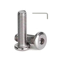 1/4-20 x 2-1/2" (10 Pack) Flat Head Hex Socket Cap Screws Bolts, 304 Stainless Steel 18-8, Hex Drive, Bright Finish, Fully Machine Thread