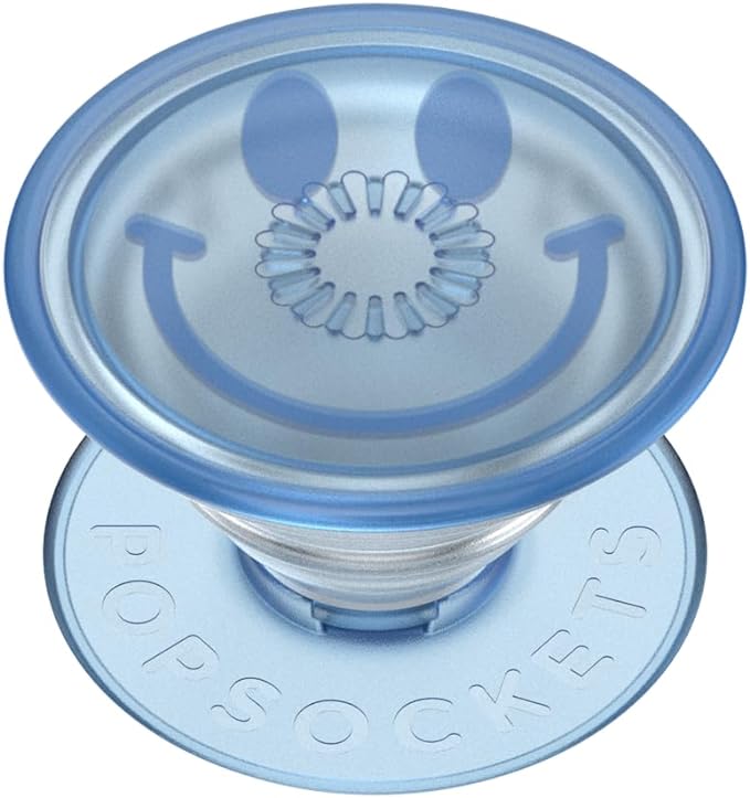 PopSockets Plant-Based Phone Grip with Expanding Kickstand, Adhesive Grip, Eco-Friendly - Happy Blues