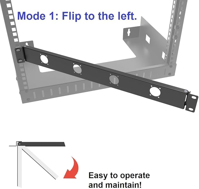 1U Hinged 4D Rack Panel 4 D-Series XLR HDMI Audio Rack Mount Panel for 19 inches Rack Mount (4D)