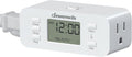 DEWENWILS 24 Hour Programmable Digital Timer Outlet, Timers for Electrical Outlets, Indoor Light Timers for Lamp Fan Aquarium, 2 Grounded Outlet, 125V/15A Resistive/1000W Tungsten, 3 Prong, 1 Pack