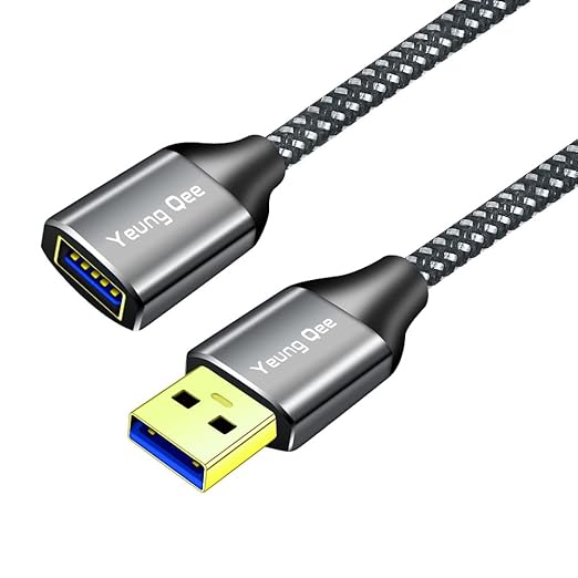 USB 3.0 Extension Cable 1 ft,5Gbps High Speed USB 3.0 Type A Male to Female Extension Cord,USB Extension Lead Compatible with USB Flash Drive, Hard Drive, Card Reader,Scanner,Keyboard (1FT)