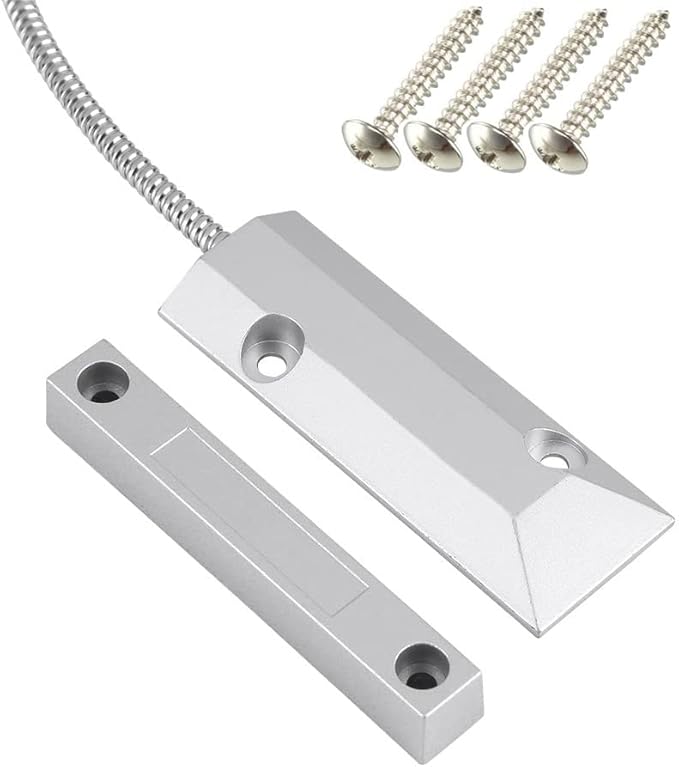 Home Security Wired Rolling Door Contact 0~100V/0.5Amp Magnetic Reed Switch OC-55 Alarm Sensor Magnetic Switch with 2 Wires for N.C. Applications