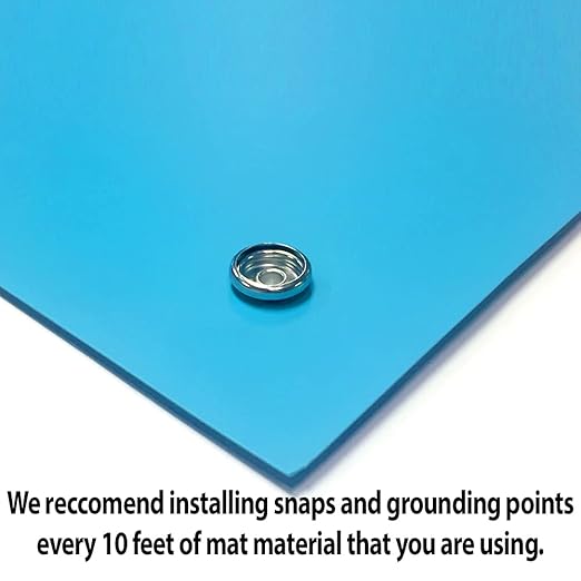 RubberStat Dual Layer ESD Compliant Workstation Rubber Table Mat Kit, Soldering, Cell Phone Repair - 48"x120" Blue