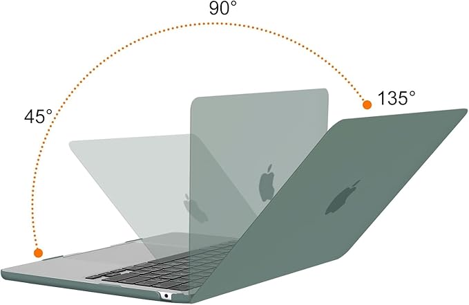 MOSISO Compatible with MacBook Air 13 inch Case 2025 2024 2023 2022 M4 A3240 M3 A3113 M2 A2681, Plastic Hard Shell&Keyboard Cover&Screen Film&Type C for MacBook Air 13.6 inch Case, Emerald Green