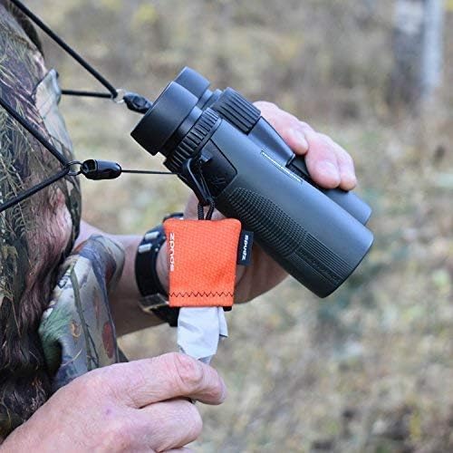 SPUDZ Ultra Microfiber Lens Cleaner – Closable Pouch, Clip-On, Washable – for Optics, Scopes, Glasses | Trout Skin, 6 x 6 Inch