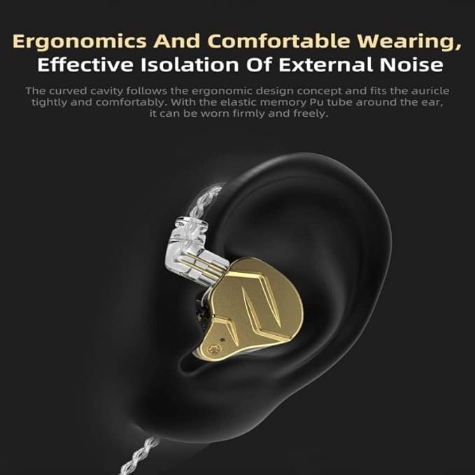 KZ ZSN PRO X in-Ear Earbud Headphones with Mic Dual Driver 1BA+1DD Hybrid Wired Earbuds Earphones Compatible with Android, iPhone, iPad, Laptops, MP3 and Most 3.5mm Interface (Black with Mic)