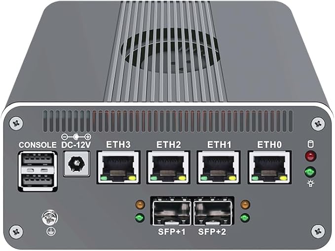 CWWK Intel Alder Lake N100(4C/4T Up to 3.4GHz)/N305(8C/8T Up to 3.8GHz) Dual SFP+10GbE Mini PC|4xIntel I226-V 2.5GbE |DDR5 Memory|PCI-E x4|HDMI+DP+Type-C (10 Gigabit N100, 32G RAM 2TB SSD)
