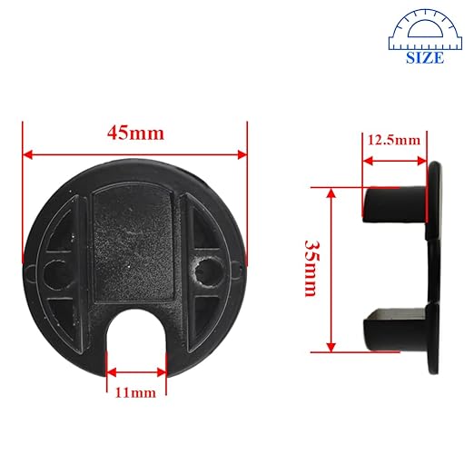HAHIYO 2Pcs 1.38Inch/35mm Black Zinc Alloy Desk Grommet Wire Grommet Cable Management Cord Hole Cover Desk Wire Hole Insert Wire Organizer for Computer Office Home School Equipment Systems