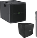 Mackie Thump115S 1400W 15" Powered Subwoofer with DSP Bundle Slipcover for Thump115S Subwoofer and Gravity Adjustable Speaker Pole