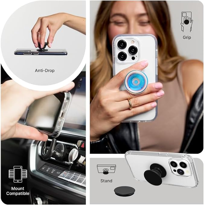 PopSockets Plant-Based Phone Grip with Expanding Kickstand, Adhesive Grip, Eco-Friendly, Cute PopSockets - Take Up Space Transluscent