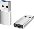 USB A Male to USB C Female OTG Adapter (3 Pack),USB 3.2 GEN2 10Gbps One-Sided High-Speed Data PD60W Fast Charging For PC,Laptop,Charger,Power Bank,AiSiHelper,iphone,Samsung S24 23 22,Carplay,Earphones
