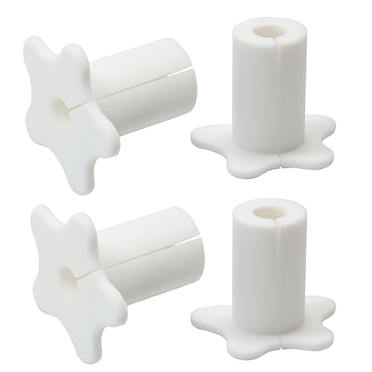 4pc Starlink Cable Grommet 5/8" Silicone Waterproof Wall Hole Pass Through Split Cable Bushings for TV Wire Ethernet Cord, Starlink Cable Routing Kit Accessories, 27.6mm/1.09" Ht, White